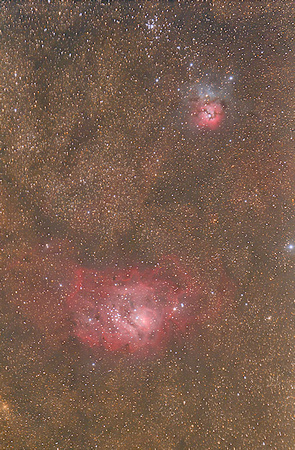 Lagoon & Trifid Nebulas MinMaxExcAvg
